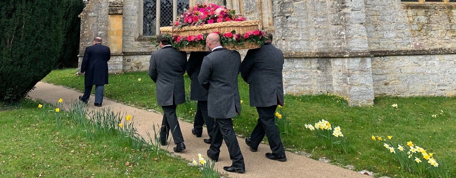 Traditional Church Service - Wicker Coffin