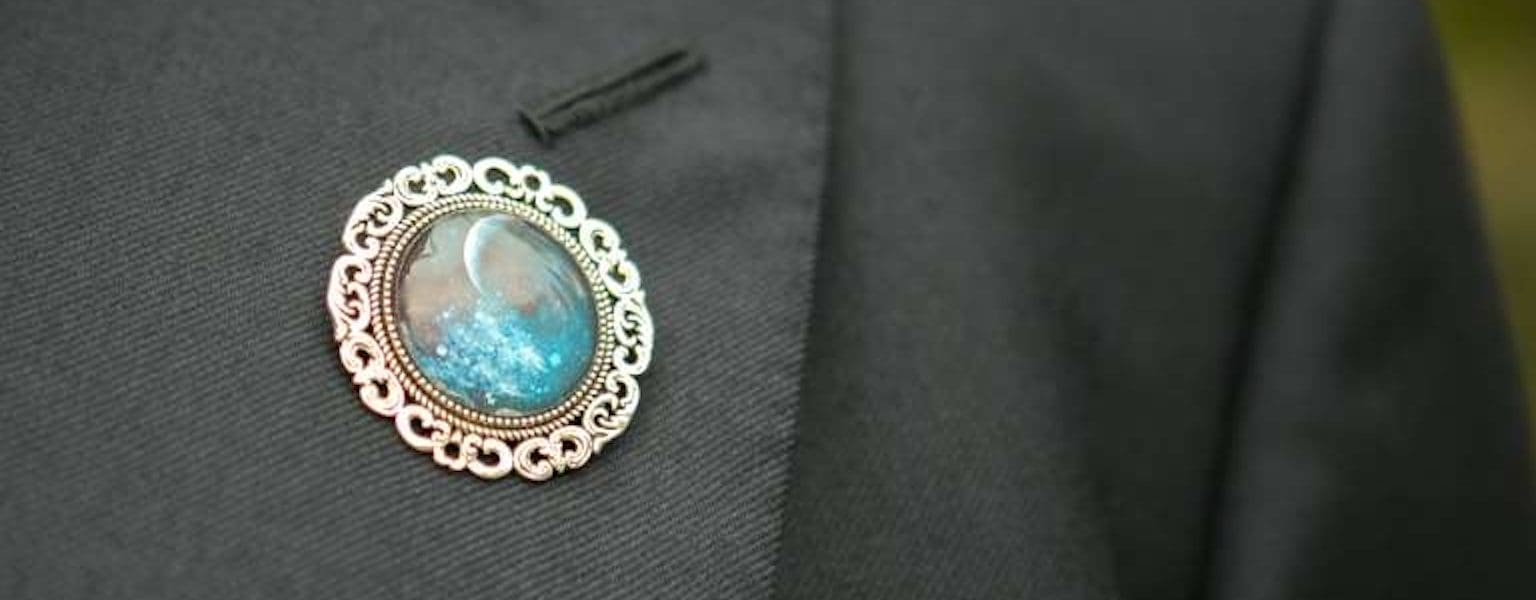 Crescent Moon Brooch